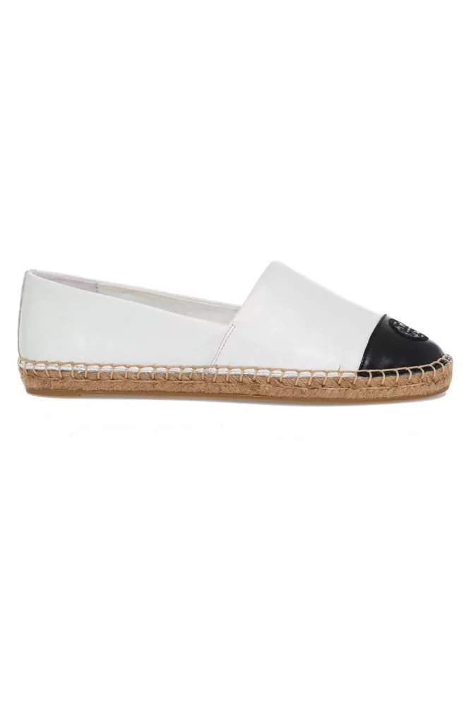 Espadrille Tory Burch "Color Block" ivoire et noir pour femme