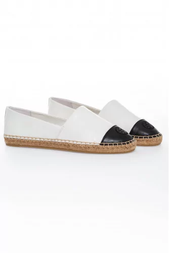 Espadrille Tory Burch "Color Block" ivoire et noir pour femme