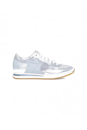 Metal silver sneakers "Tropez" Philippe Model for women