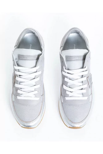 Metal silver sneakers "Tropez" Philippe Model for women
