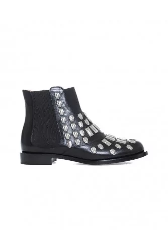 Achat Boots Samuele Failli black with metal nails for women - Jacques-loup