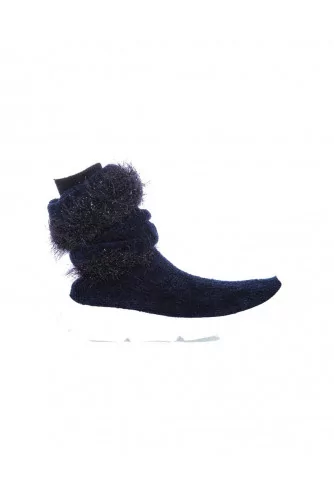 Sock shoes Jacques Loup navy blue for women