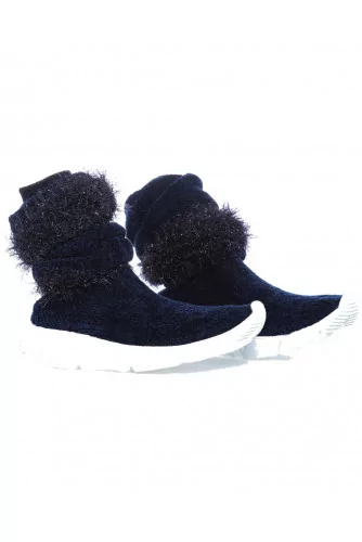 Sock shoes Jacques Loup navy blue for women