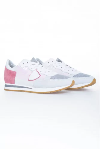 Tennis Philippe Model "Tropez" blanc et rose pour femme