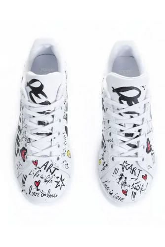 Tennis Debsy "Dolce G." blanc et multicolor pour femme