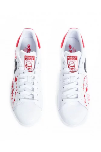 Tennis Debsy "Casa del papel" blanc et rouge pour homme