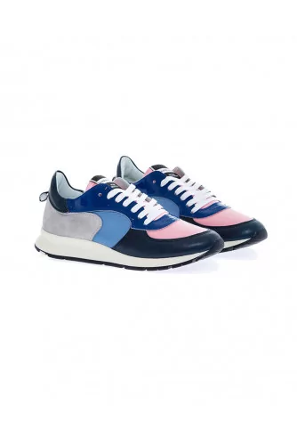 Tennis Philippe Model "Monte carlo" bleu et rose pour femme