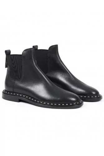 Boots Jacques Loup black with elastic on the sides for women