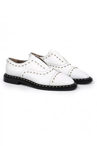 Achat Brogues shoes with no laces Jacques Loup white for women - Jacques-loup