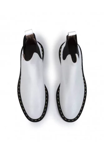Boots Jacques Loup white with elastic on the sides for women