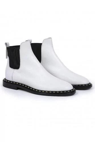 Boots Jacques Loup white with elastic on the sides for women