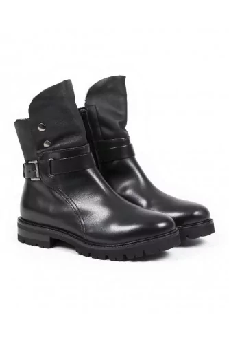 Achat High boots Jacques Loup black with buckle for women - Jacques-loup