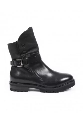 High boots Jacques Loup black with buckle for women
