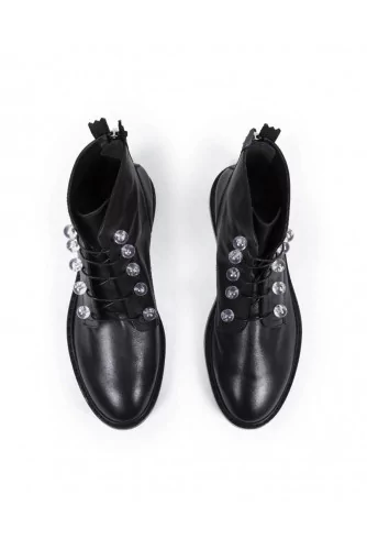 High boots with laces Jacques Loup black for women