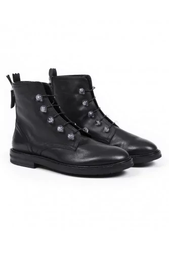 High boots with laces Jacques Loup black for women