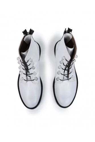 High boots with laces Jacques Loup white for women