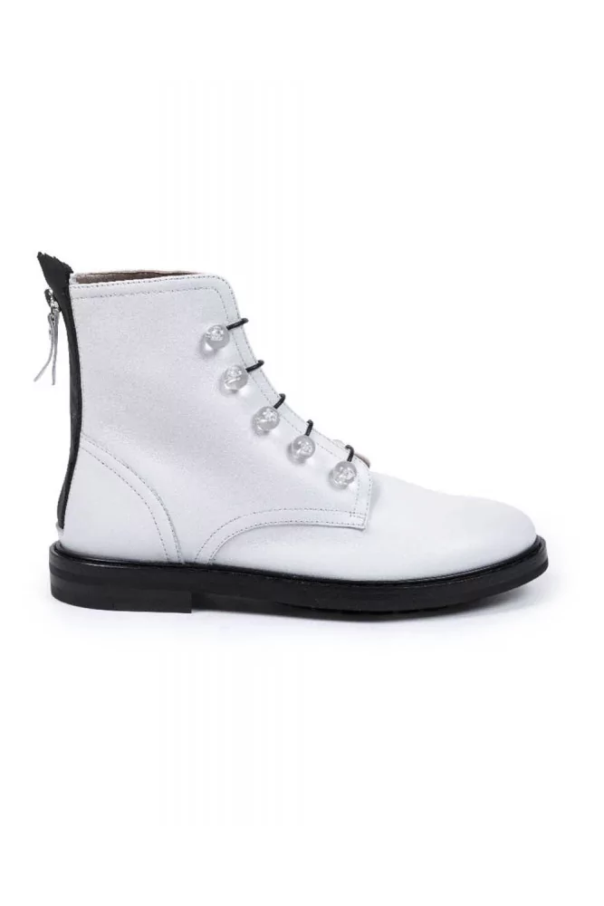 High boots with laces Jacques Loup white for women