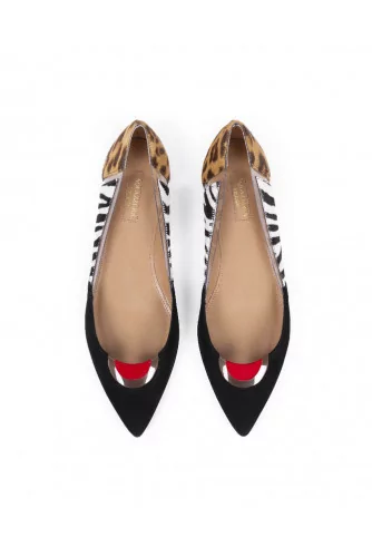 Achat Ballerinas Aquazzura black with yokes in different materials for women - Jacques-loup