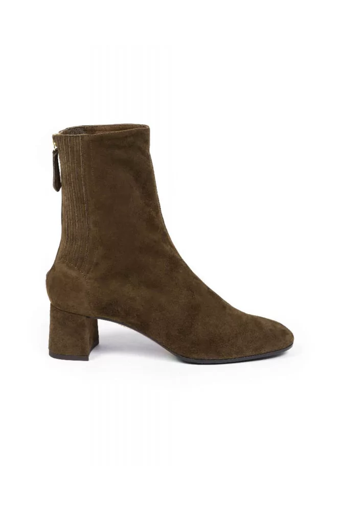 Bottines en suede avec fermeture éclair 50 34 1/2 kaki