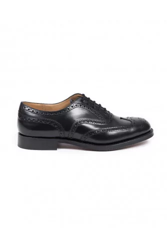 Burwood - Leather brogue shoes with perforations