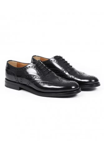 Brogues shoes Church's "Burwood" black with flowered tip for men