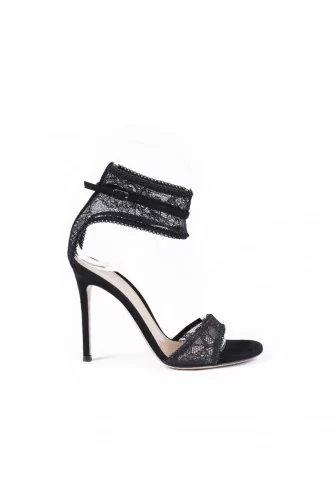 Achat High heel sandals Gianvito Rossi black with lace for women - Jacques-loup