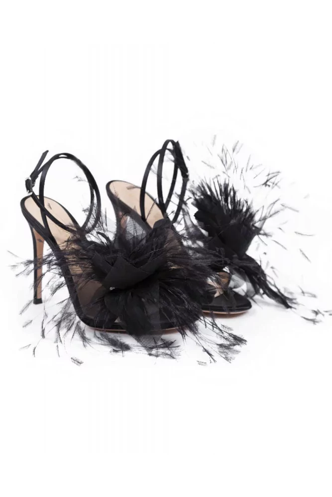 Sandale Gianvito Rossi satin noir Sandale Gianvito Rossi satin noir