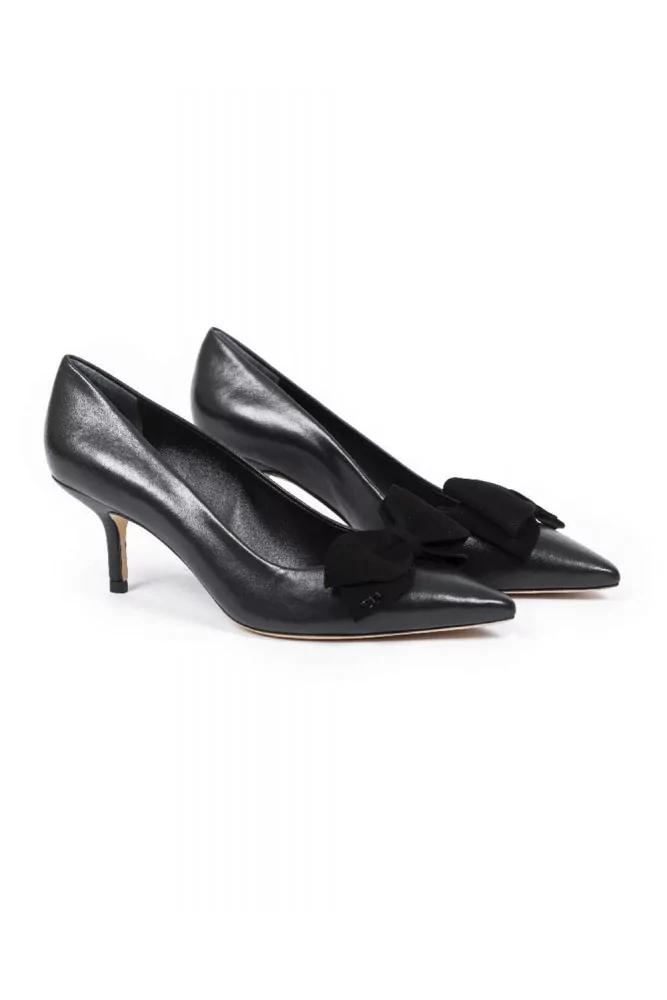 Rosalind of Tory Burch - High heels made of leather with decorative knot,  black for women