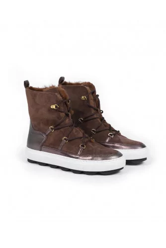 Moon boots Mai Mai brown with fur for women