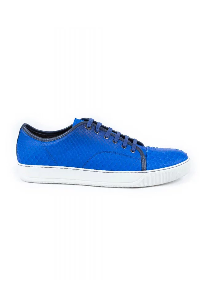 Tennis Lanvin python bleu electrique pour homme 5 1/2 bleu