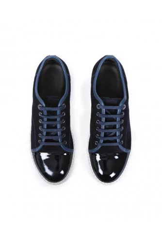 Achat Tennis shoes Lanvin indigo/blue with patent top for men - Jacques-loup