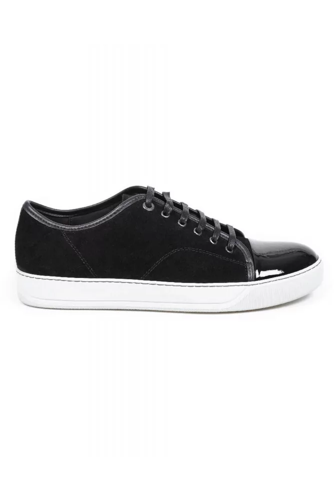 Tennis Lanvin noir bout vernis pour homme 5 1/2 noir