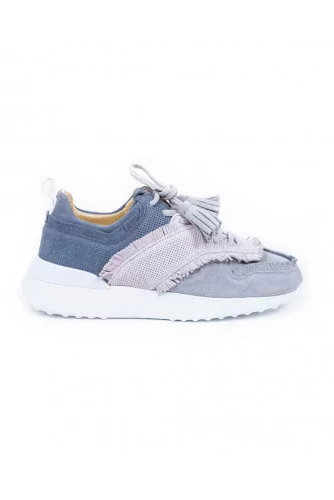 Basket Tod's Micro Frangetta gris pour femme