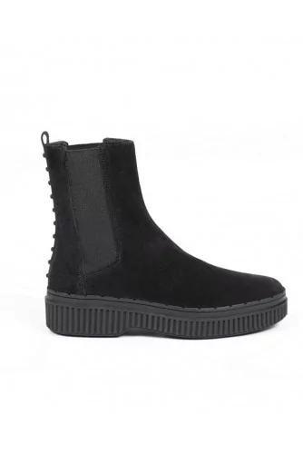 Boot Tod's "Beattle" 2 élastiques noir pour femme