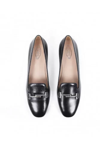 Mocassin sans gêne Tod's "Double T" noir pour femme