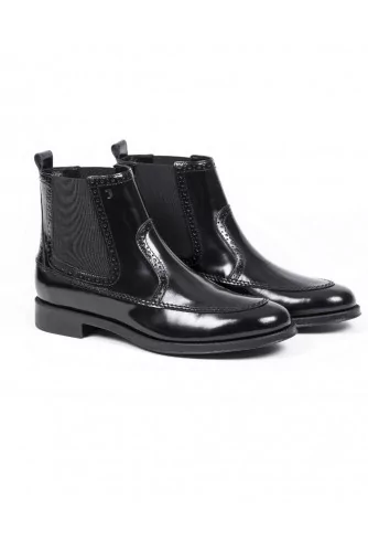 Boot Tod's "Beattle" noir semelle de gomme pour femme