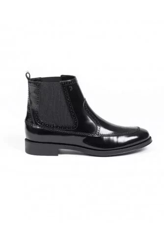 Boot Tod's "Beattle" noir semelle de gomme pour femme