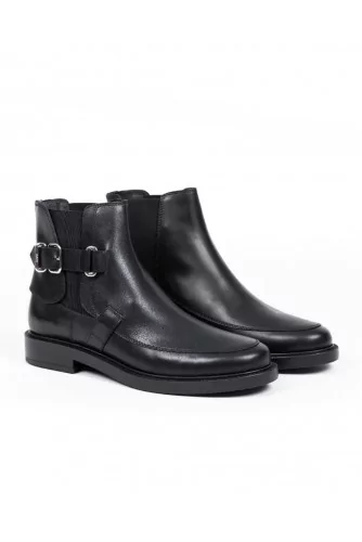 Achat Boots Tod's black with buckle on the side for women - Jacques-loup