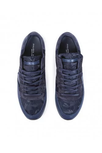 Basket Philippe Model camouflage bleu marine pour homme