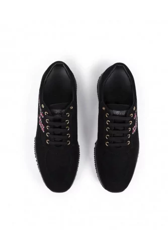 Sneakers Hogan "Interactive" black with red H for women
