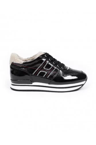 Sneakers Hogan "222" black/natural color for women