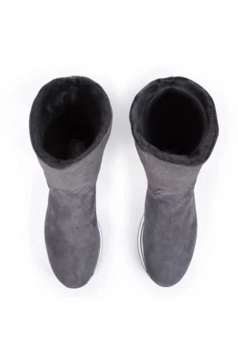 Demi botte Hogan "222" gris pour femme