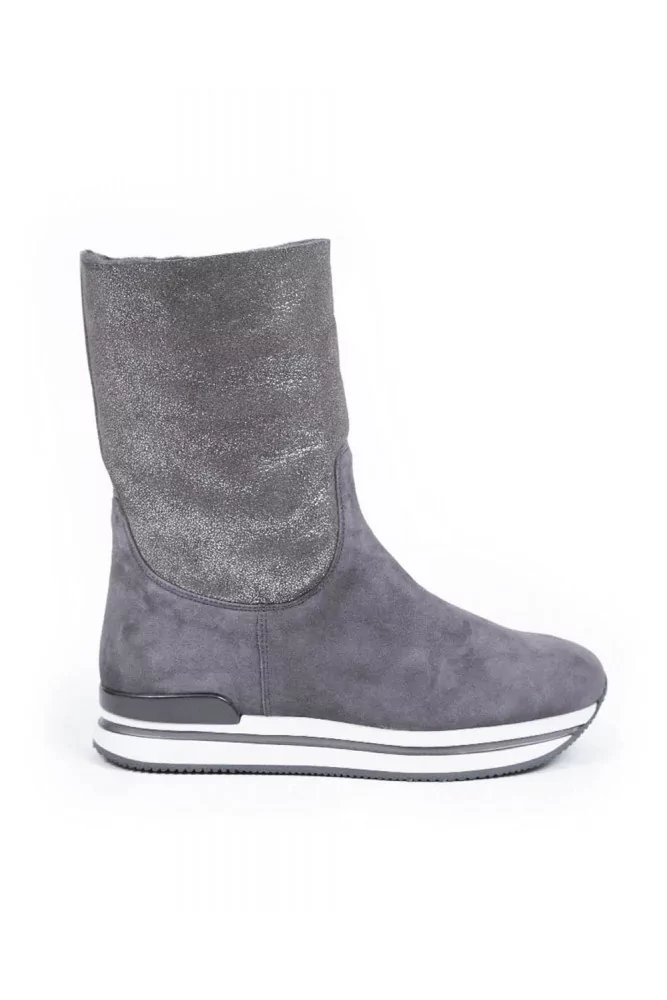 Demi botte Hogan "222" gris pour femme