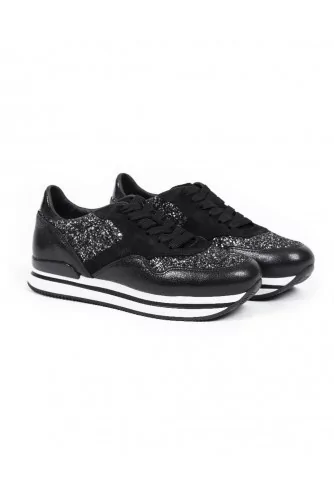 Sneakers Hogan "222" black/silver for women