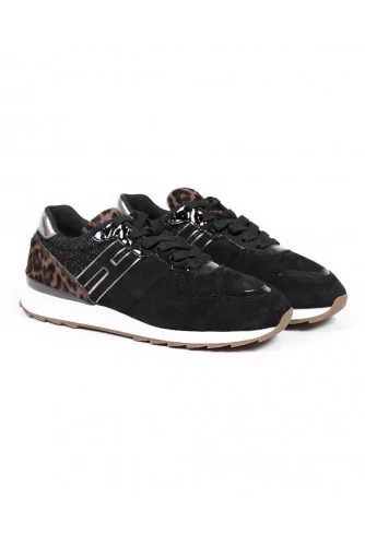 Sneakers Hogan "Running 261" black/tawny color for women