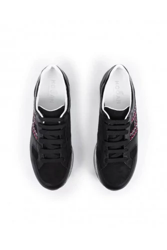 Sneakers Hogan black with black/white sole for women