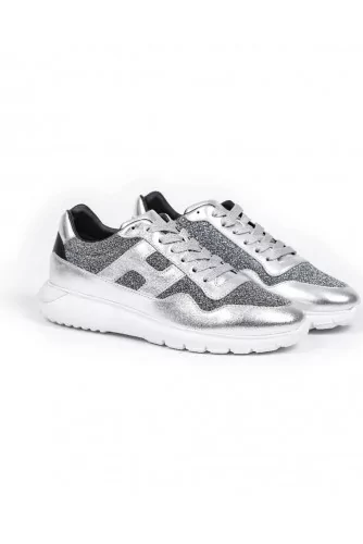 Sneakers Hogan "I Cube" silver for women