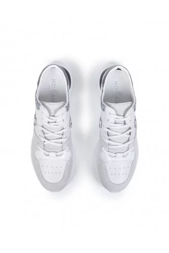 Basket Hogan "New Active" blanc-argent pour femme