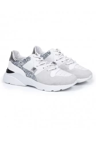 Sneakers Hogan "New Active" white/silver for women