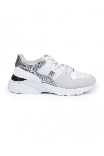 Sneakers Hogan "New Active" white/silver for women
